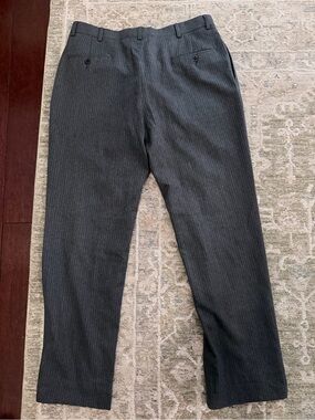 Tommy Hilfiger Wool Dress Pants 32x30 Gray Pinstripe